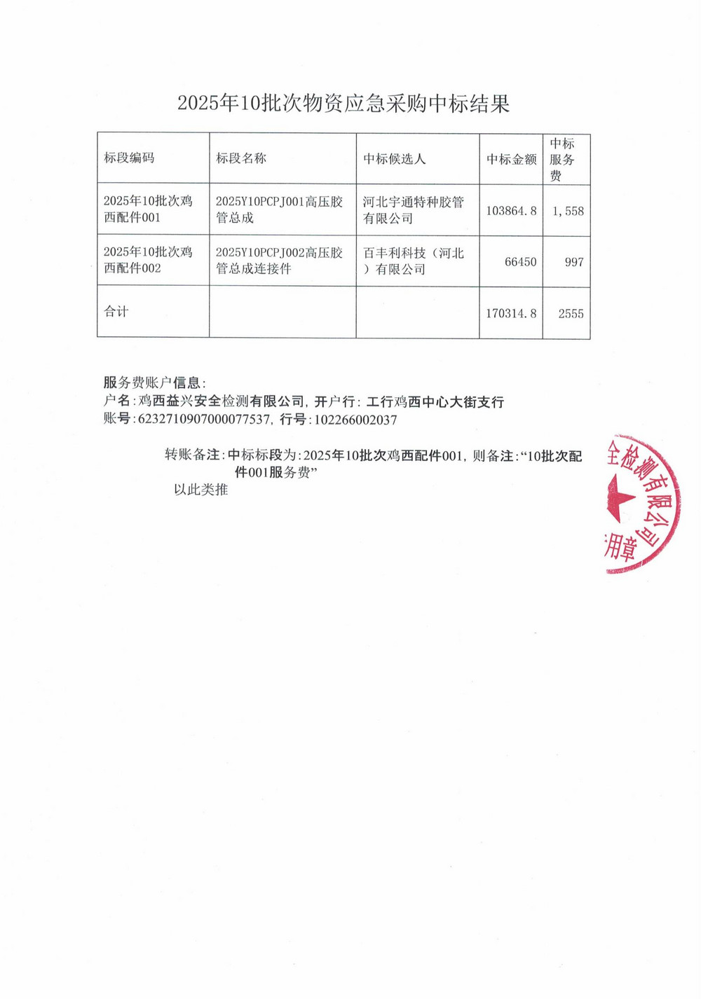 黑龙江龙煤鸡西矿业公司2025年10批次材料应急采购项目中标公示_01.jpg